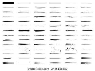 Sheet horizontal line icons made with black brush stroke.