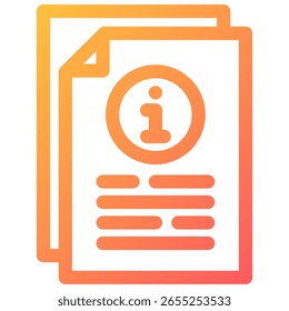Icono de hoja. Símbolo de icono de información del documento. Ilustración vectorial