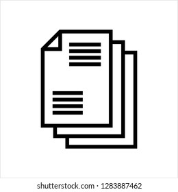 Sheet Icon, Document Icon, Paper Icon Vector Art Illustration