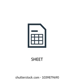 Sheet icon. Simple element illustration. Sheet concept symbol design from Accounting collection. Can be used for web and mobile.