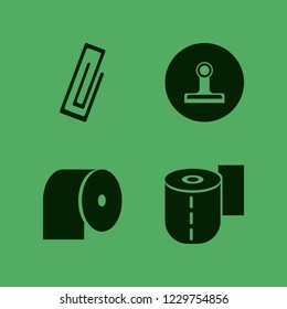 sheet icon. sheet vector icons set paper clip and toilet paper