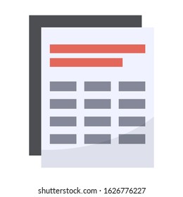 Sheet isolated flat color icon