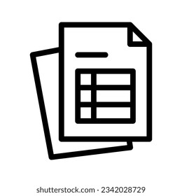 sheet line icon illustration vector graphic. Simple element illustration vector graphic, suitable for app, websites, and presentations isolated on white background