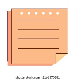 sheet with lines supply icon isolated