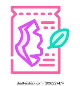 sheet mask color icon vector. sheet mask sign. isolated symbol illustration