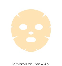 Sheet mask sachet in flat illustration. Beauty treatment concept. Modern vector design. Clean lines and simple shapes for cosmetic themes.