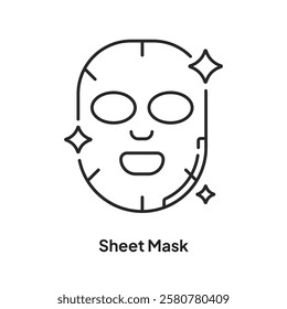 Sheet Mask Skin Care Product Vector Icon