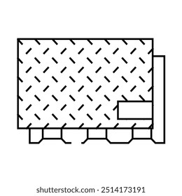 Vector de icono de línea de ingeniero de fabricación de chapa. signo de ingeniero de fabricación de chapa. símbolo de contorno aislado ilustración negra