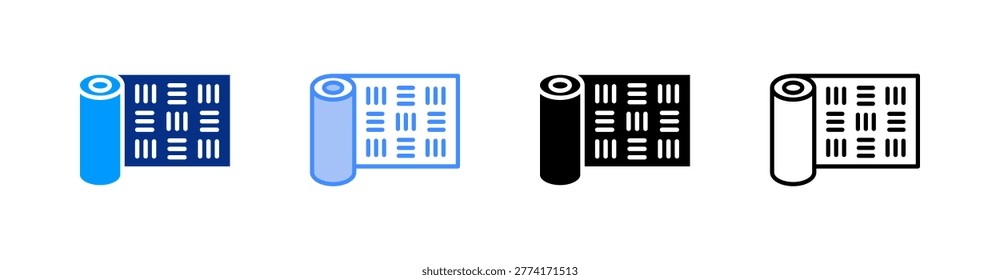 Sheet Metal Multiple Style Icon Set Vector