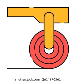 sheet metal roll line icon vector. sheet metal roll sign. isolated symbol illustration