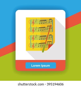 Sheet music flat icon