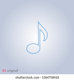 Sheet music Icon in trendy flat style isolated on grey background. Note symbol for your web site design, logo, app, UI. Vector illustration