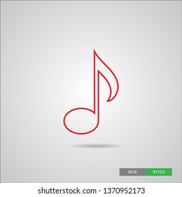 Sheet music Icon in trendy flat style isolated on grey background. Note symbol for your web site design, logo, app, UI. Vector illustration