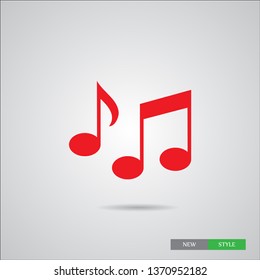 Sheet music Icon in trendy flat style isolated on  background. Note symbol for web - site design, app, UI. Vector illustration