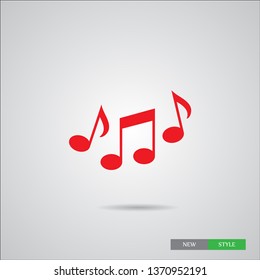 Sheet music Icon in trendy flat style isolated on grey background. Note symbol for your web site design, app, UI. Vector illustration