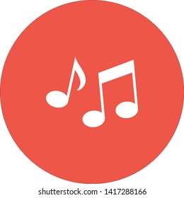 Sheet music Icon in trendy flat style isolated on  background. Note symbol for your web site design, app, UI. Vector illustration