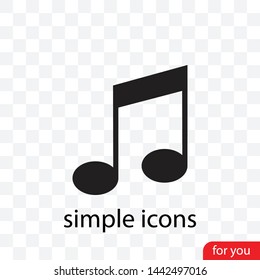Sheet music Icon in trendy flat style isolated on a background. Note symbol for web - site design, app, UI. Vector illustration