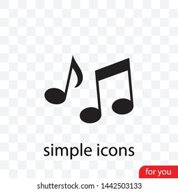 Sheet music Icon in trendy flat style isolated on  background. Note symbol for your web site design, app, UI. Vector illustration