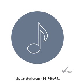 Sheet music Icon in trendy flat style isolated on grey background. Note symbol for your web site design, logo, app, UI. Vector illustration