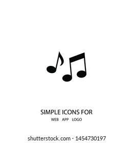 Sheet music Icon in trendy flat style isolated on background. Note symbol for your web site design, app, UI. Vector illustration
