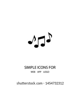 Sheet music Icon in trendy flat style isolated on grey background. Note symbol for your web site design, app, UI. Vector illustration
