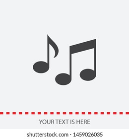 Sheet music Icon in trendy flat style isolated on background. Note symbol for your web - site design, app, UI. Vector illustration