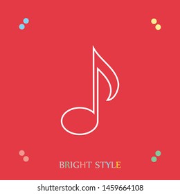 Sheet music Icon in trendy flat style isolated on grey background. Note symbol for your web site design, logo, app, UI. Vector illustration