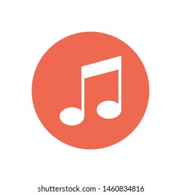 Sheet music Icon in trendy flat style isolated on a background. Note symbol for web - site design, app, UI. Vector illustration