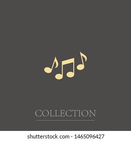 Sheet music Icon in trendy flat style isolated on grey background. Note symbol for your web site design, app, UI. Vector illustration