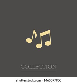 Sheet music Icon in trendy flat style isolated on background. Note symbol for your web site design, app, UI. Vector illustration