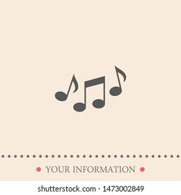 Sheet music Icon in trendy flat style isolated on grey background. Note symbol for your web site design, app, UI. Vector illustration