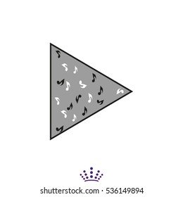 sheet music, music, icon, vector illustration EPS 10