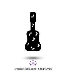 sheet music, music, icon, vector illustration EPS 10