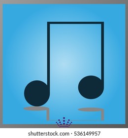 sheet music, music, icon, vector illustration EPS 10