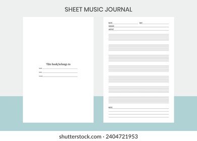 Sheet Music Journal Kdp Interior 