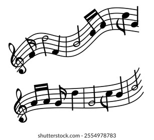 Sheet music, musical notes melody, flying musical notes, music sound