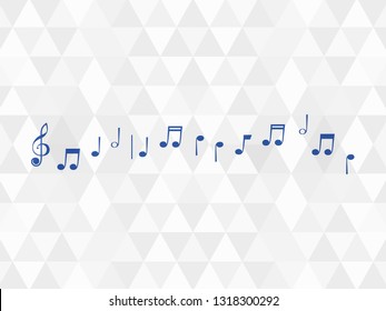 sheet music on the stave  on a white background with rhombus. Treble clef, do, re, mi, FA, Sol, La