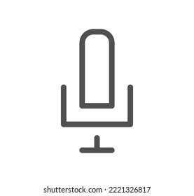 Sheet music and sound icon outline and linear vector.