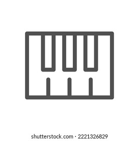 Sheet music and sound icon outline and linear vector.