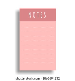 Sheet of note paper with calm color, blank page. 