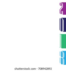 Sheet notebook 2018 year. Notebook.