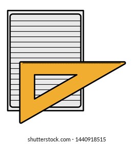 sheet of notebook paper with rule