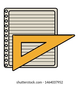 sheet of notebook paper with rule