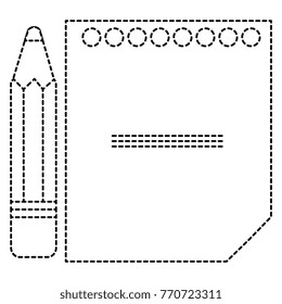 sheet of notebook with pencil icon