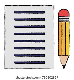sheet of notebook with pencil icon