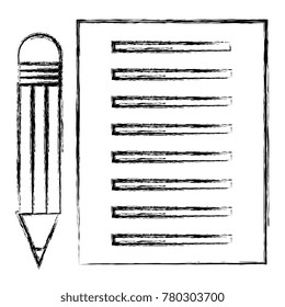 sheet of notebook with pencil icon