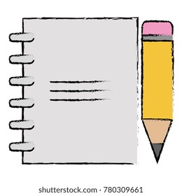 sheet of notebook with pencil icon