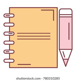 sheet of notebook with pencil icon
