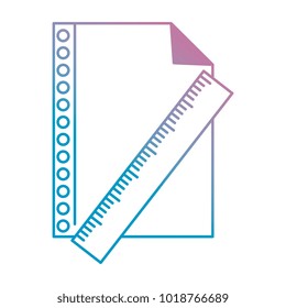 sheet of notebook with rule