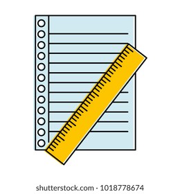 sheet of notebook with rule